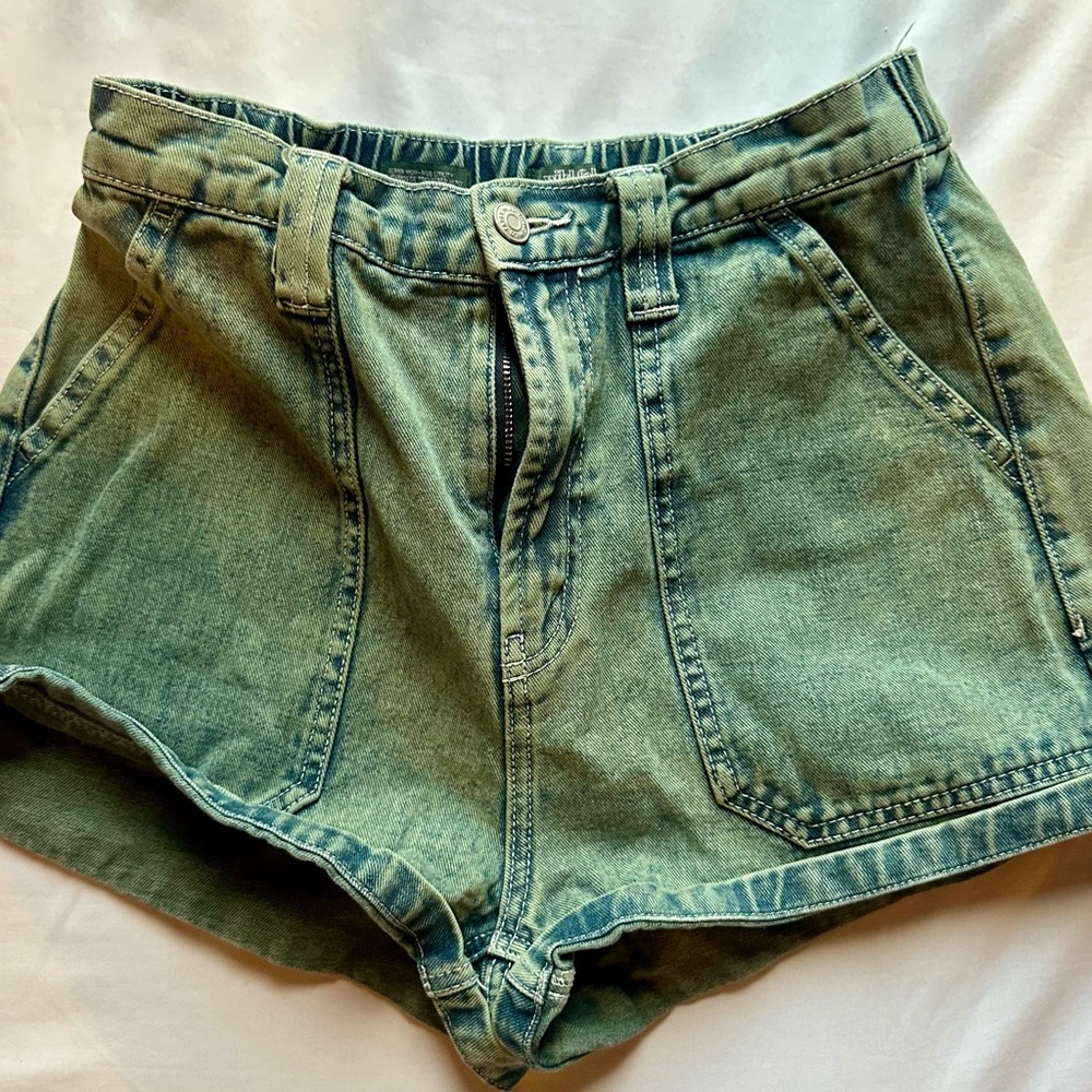 Wild Fable Green Jean Shorts Relaxed Fit